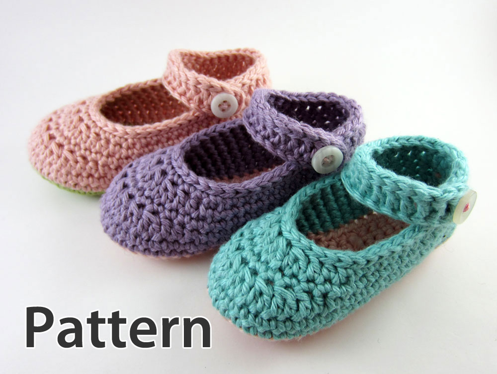 Crochet Pattern – Baby Mary Jane Shoes  JennOzkan